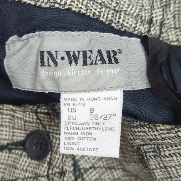 Vintage 80s In-Wear Women's Suit; Skirt & Blazer 100% Cotton - Picture 15 of 16